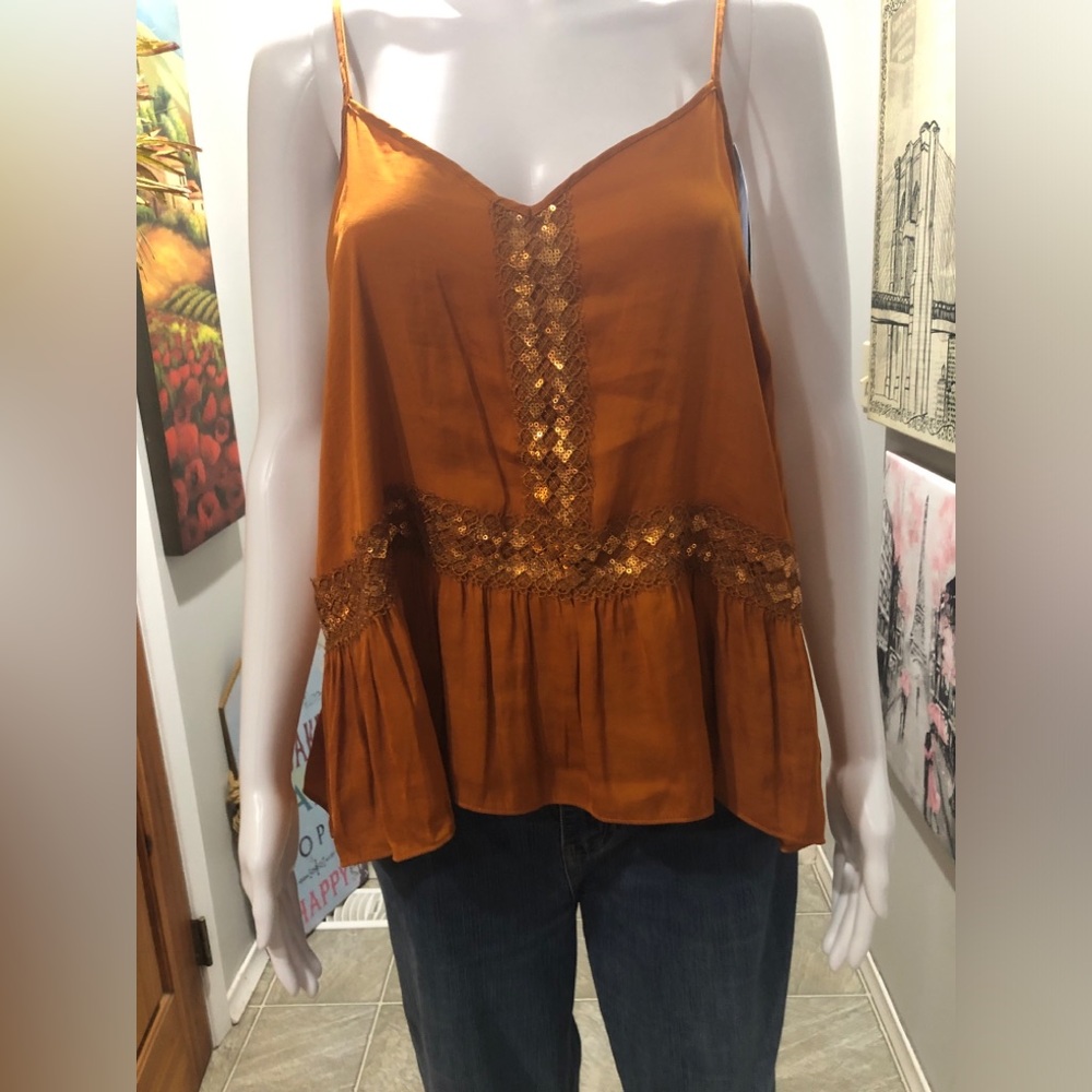 Woven Lace-Trim Cami Top in Rust
Lauren Conrad
Size L - Picture 2 of 7